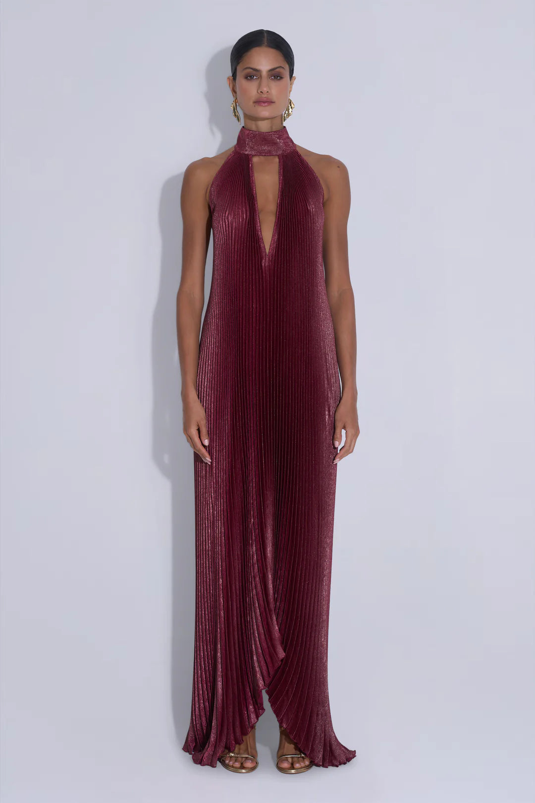 L'Idée - Opera Gown Wine Shimmer