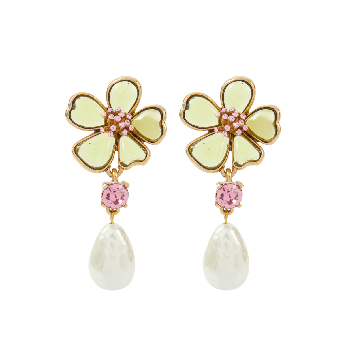 Oscar de la Renta - Crystal Flower Earrings