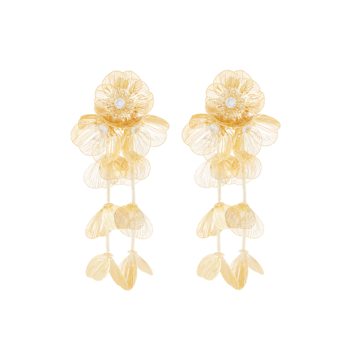 Self Portrait - Floral Clip Earrings