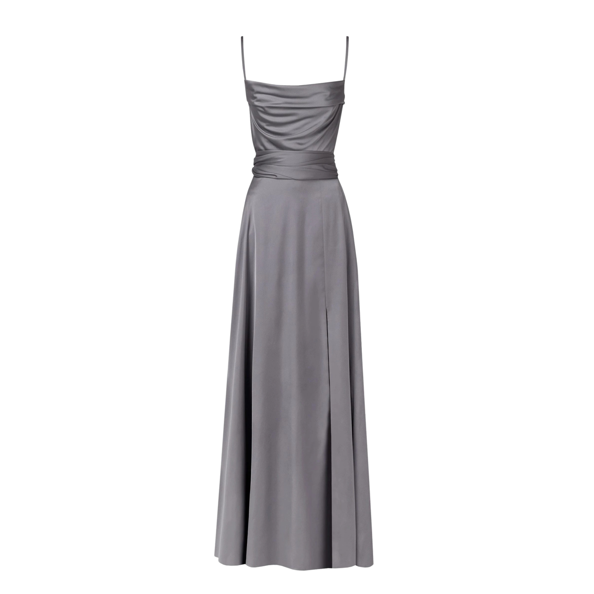 Milla - Boudoir Silver Silk Dress