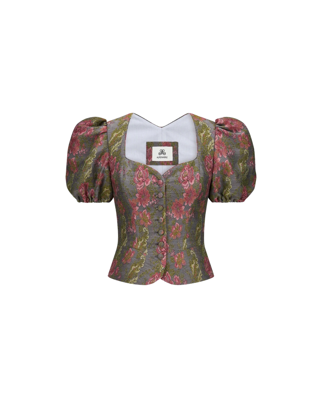 Alpenherz - Barbara Mieder Grey Floral Jacquard