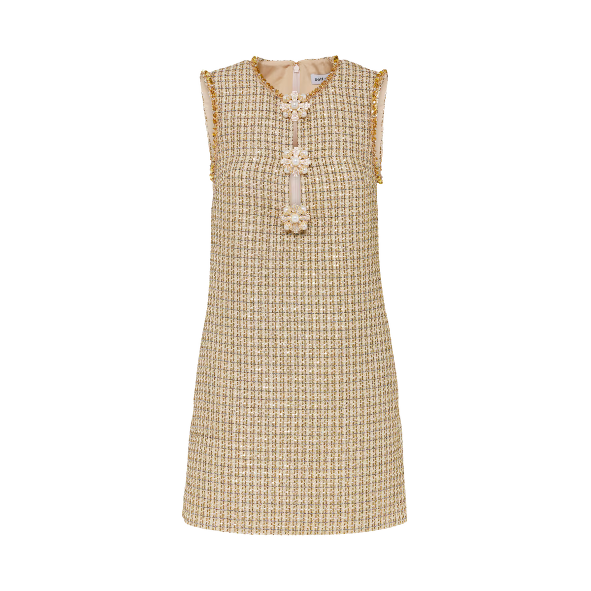 Self Portrait - Embellished Bouclé Mini Dress