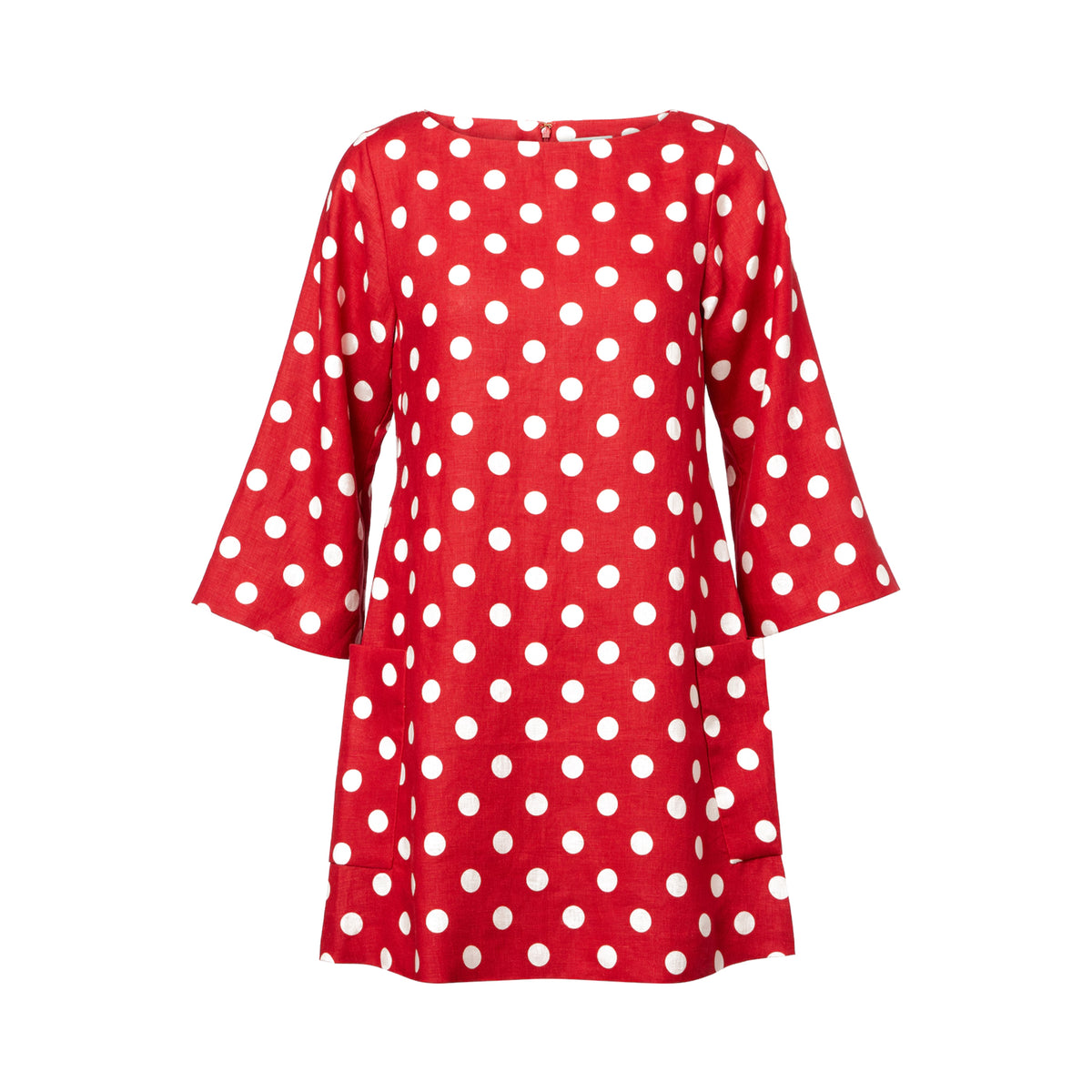 Posse - Nina Polka-Dot Linen Mini Dress