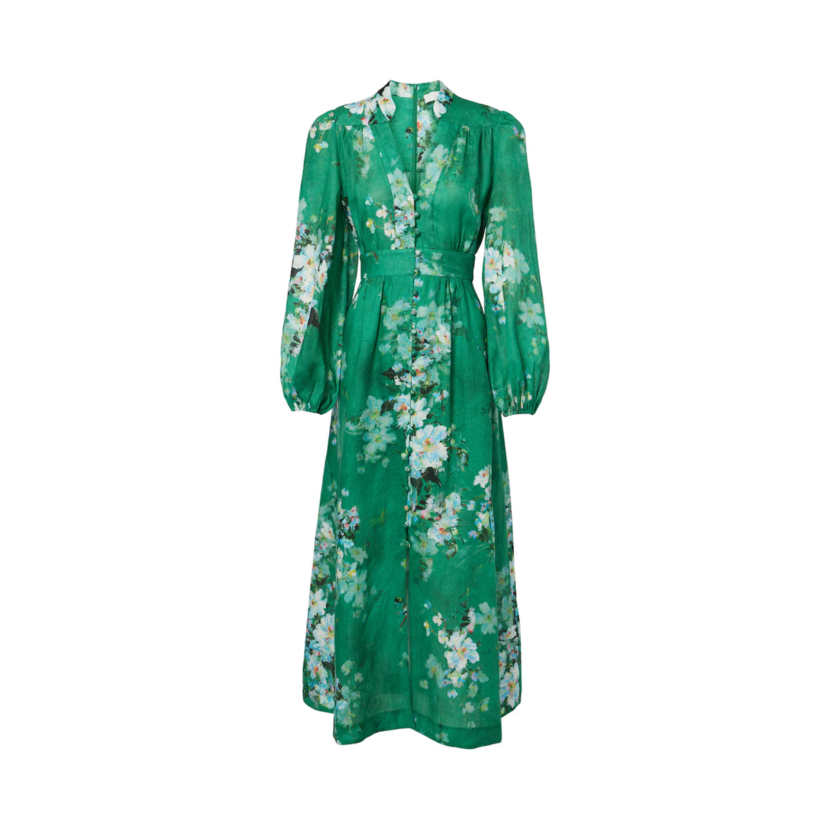 Zimmermann - Everly Plunge Linen Dress